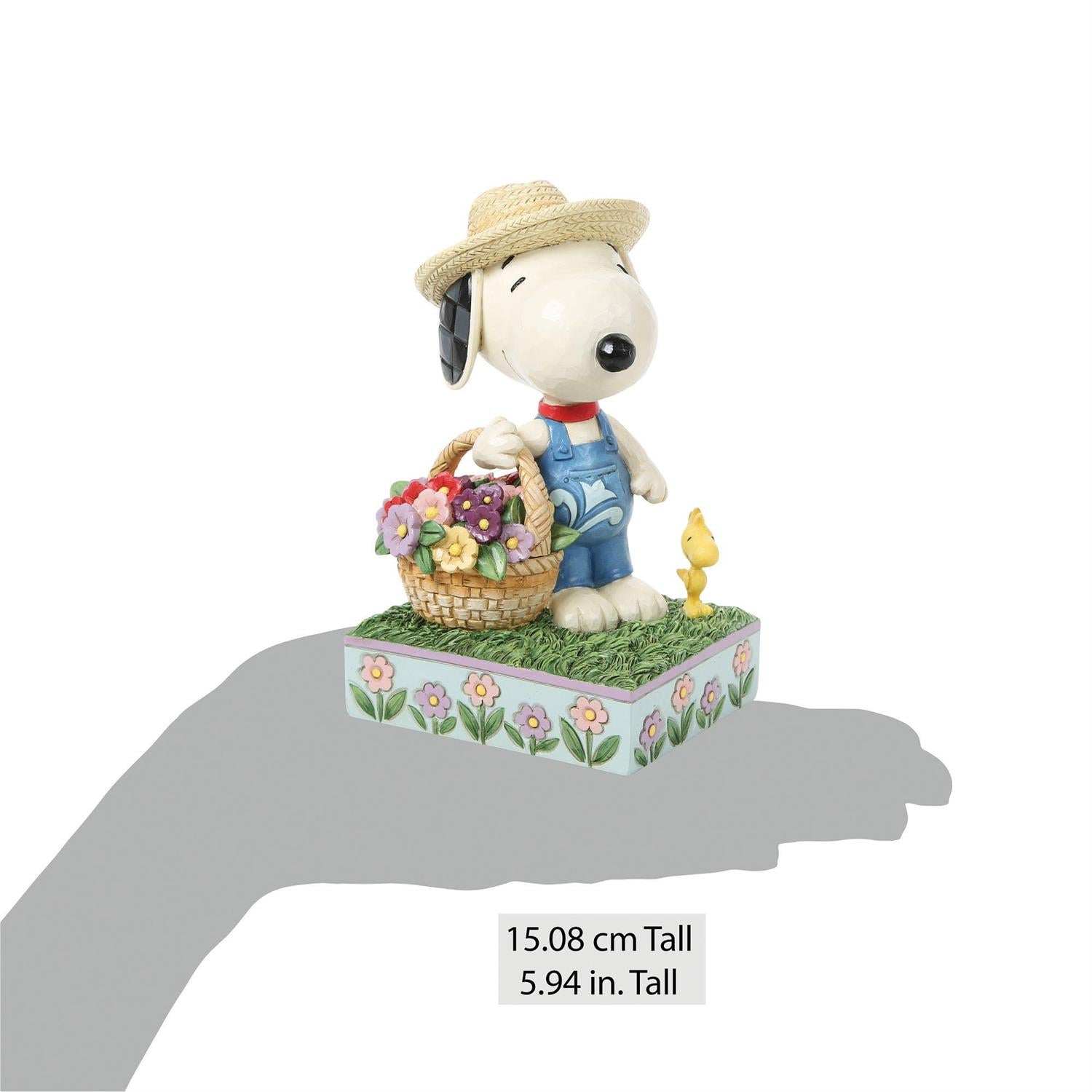 Snoopy Holding Flower Basket - Country N More Gifts
