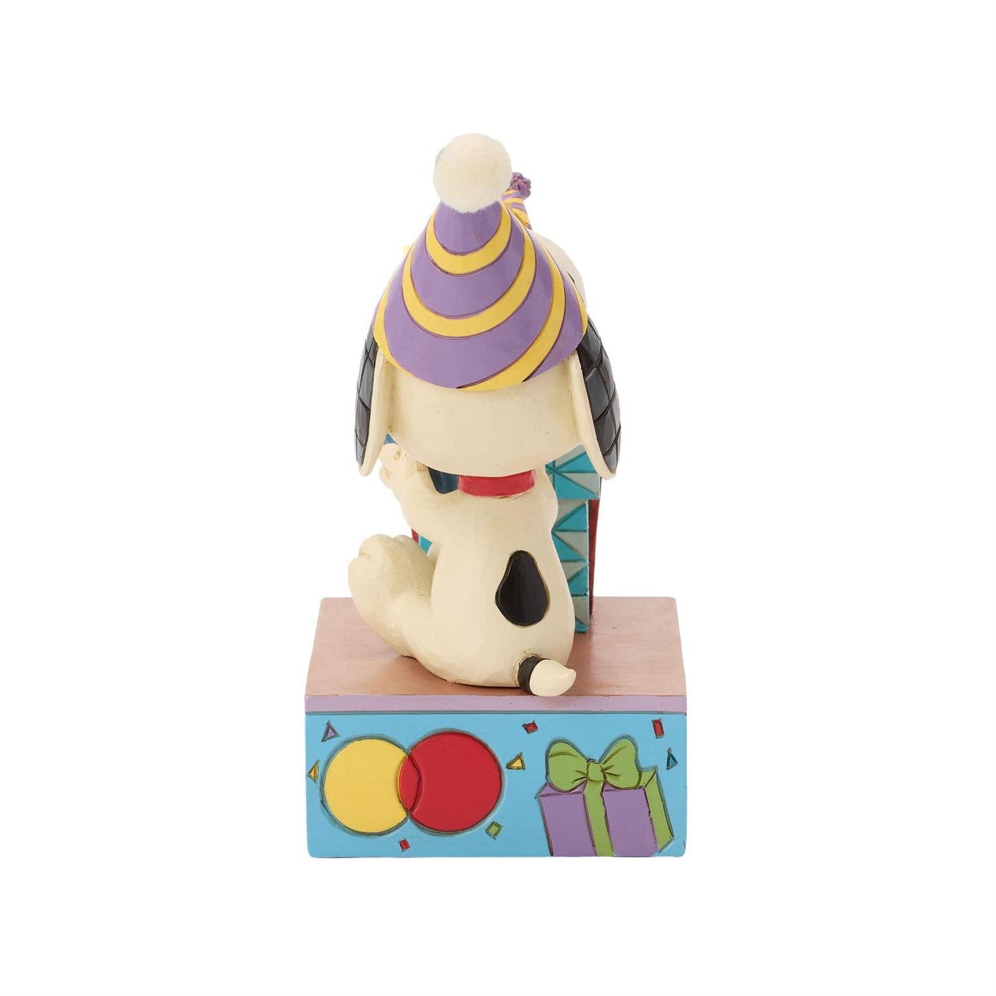 Snoopy and Woodstock wearing Birthday Hats, Snoopy holding a Cupcake with Woodstock watching