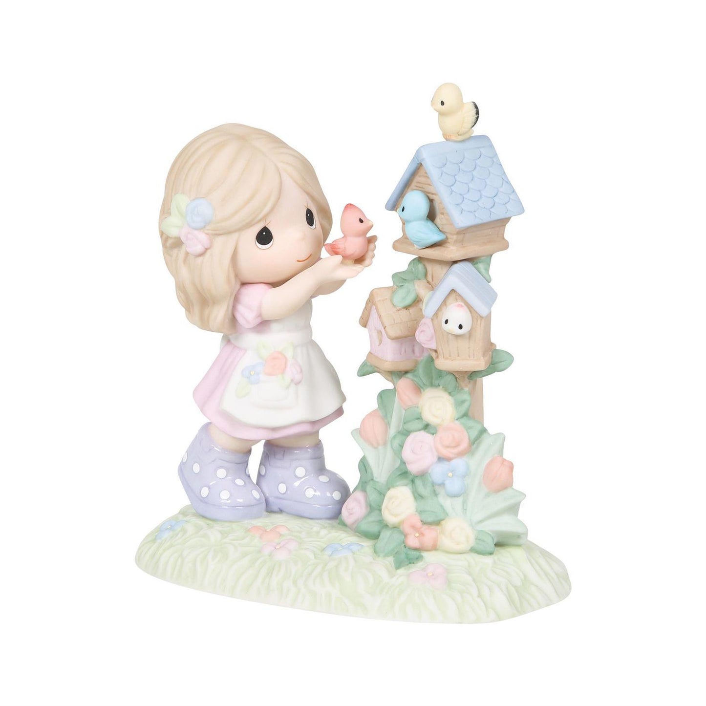 Girl with Birds and Birdhouses