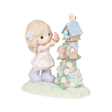 Girl with Birdhouses Figurine