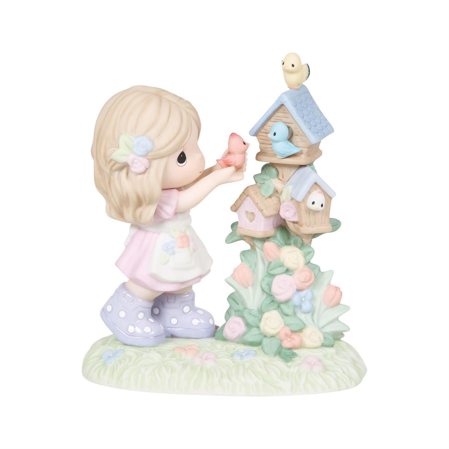 Girl with Birds and Birdhouses