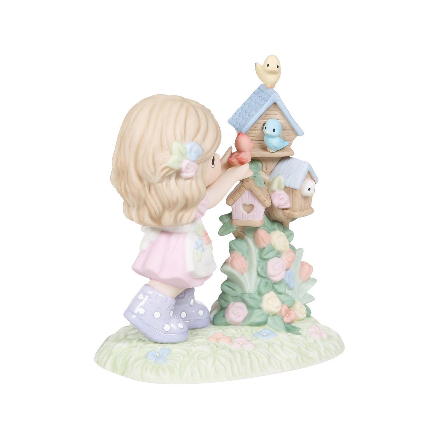 Girl with Birds and Birdhouses