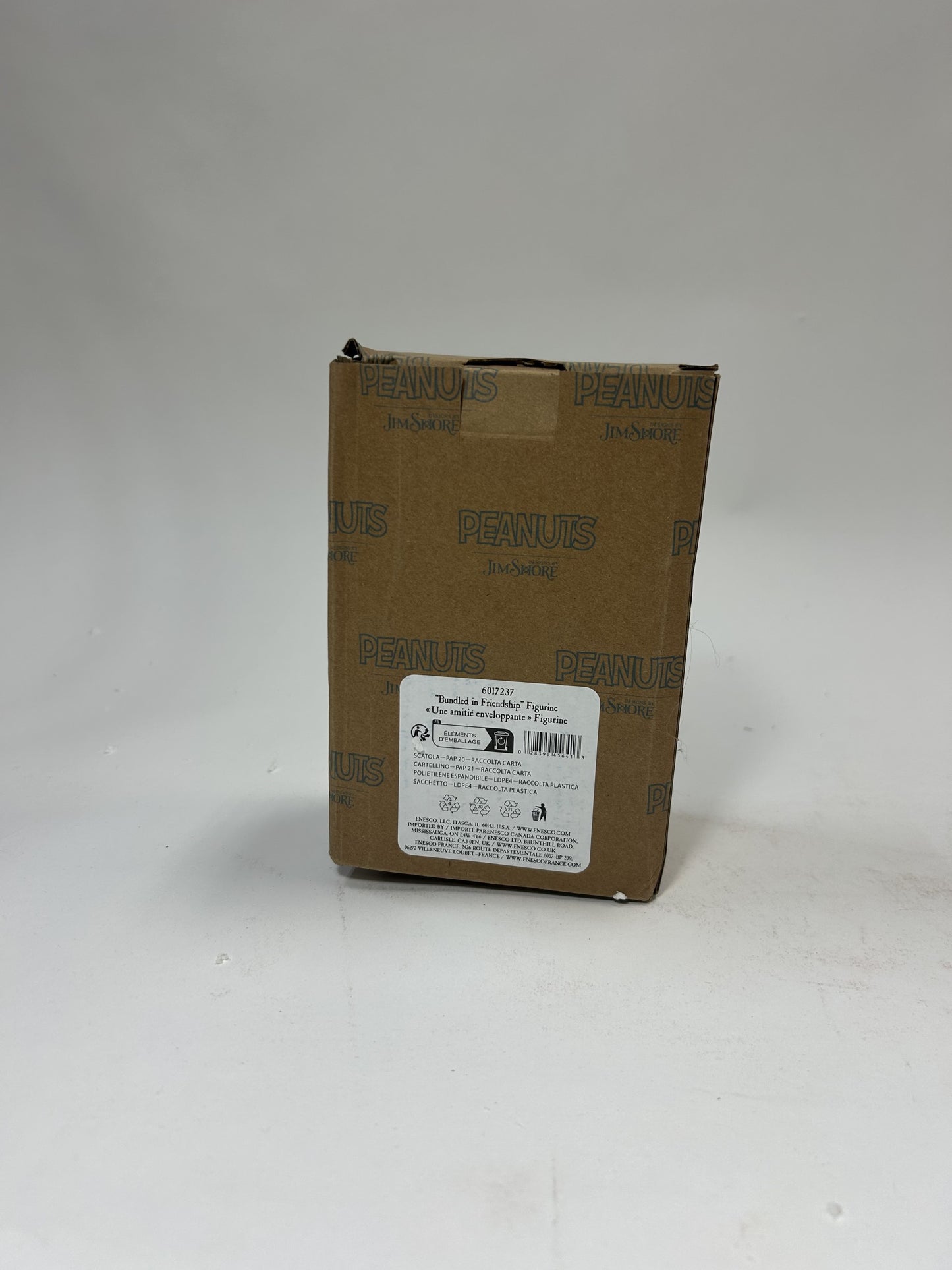BOX DAMAGED - Bundled in Friendship - Charlie & Snoopy Wearing Scarf - Country N More Gifts