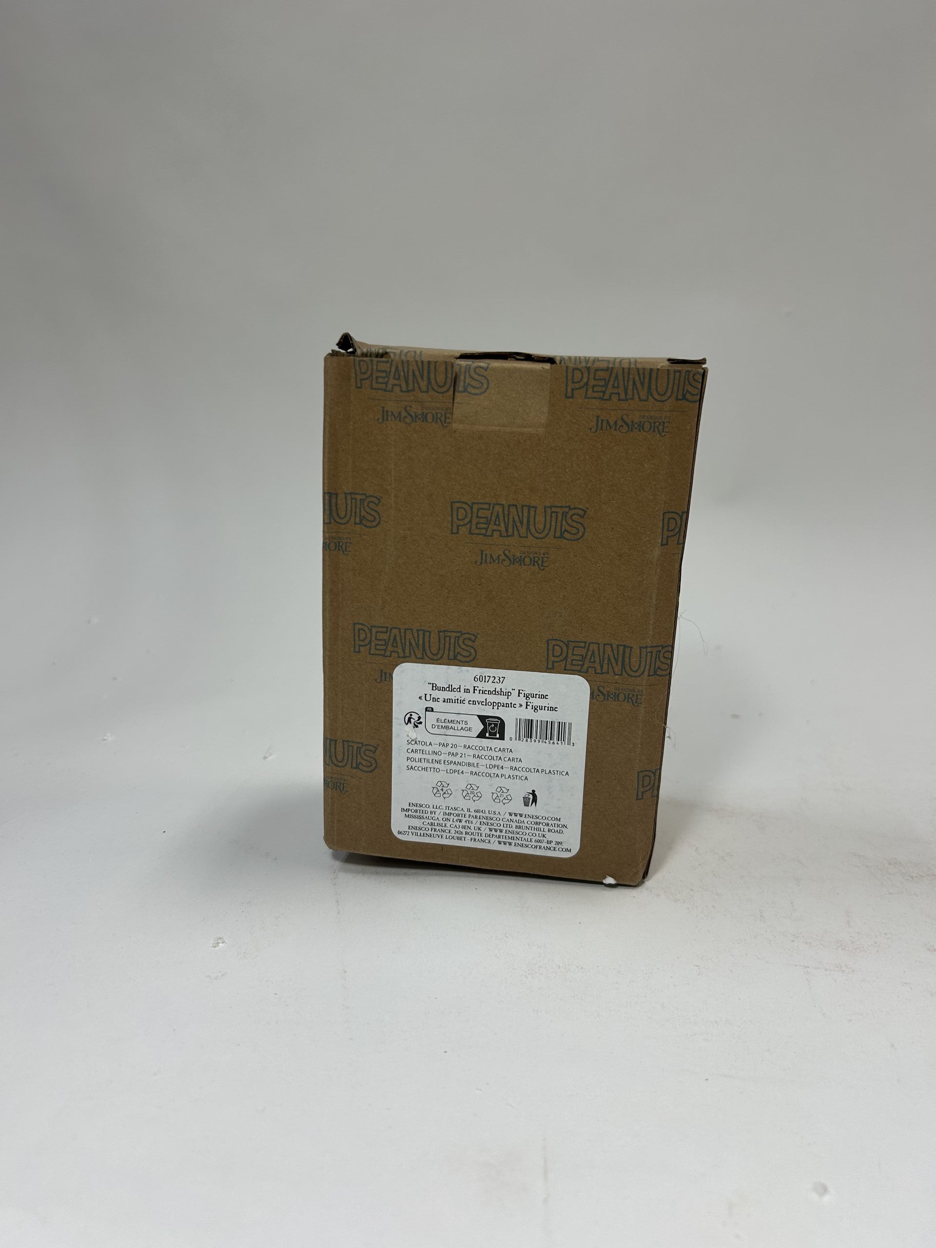 BOX DAMAGED - Bundled in Friendship - Charlie & Snoopy Wearing Scarf - Country N More Gifts