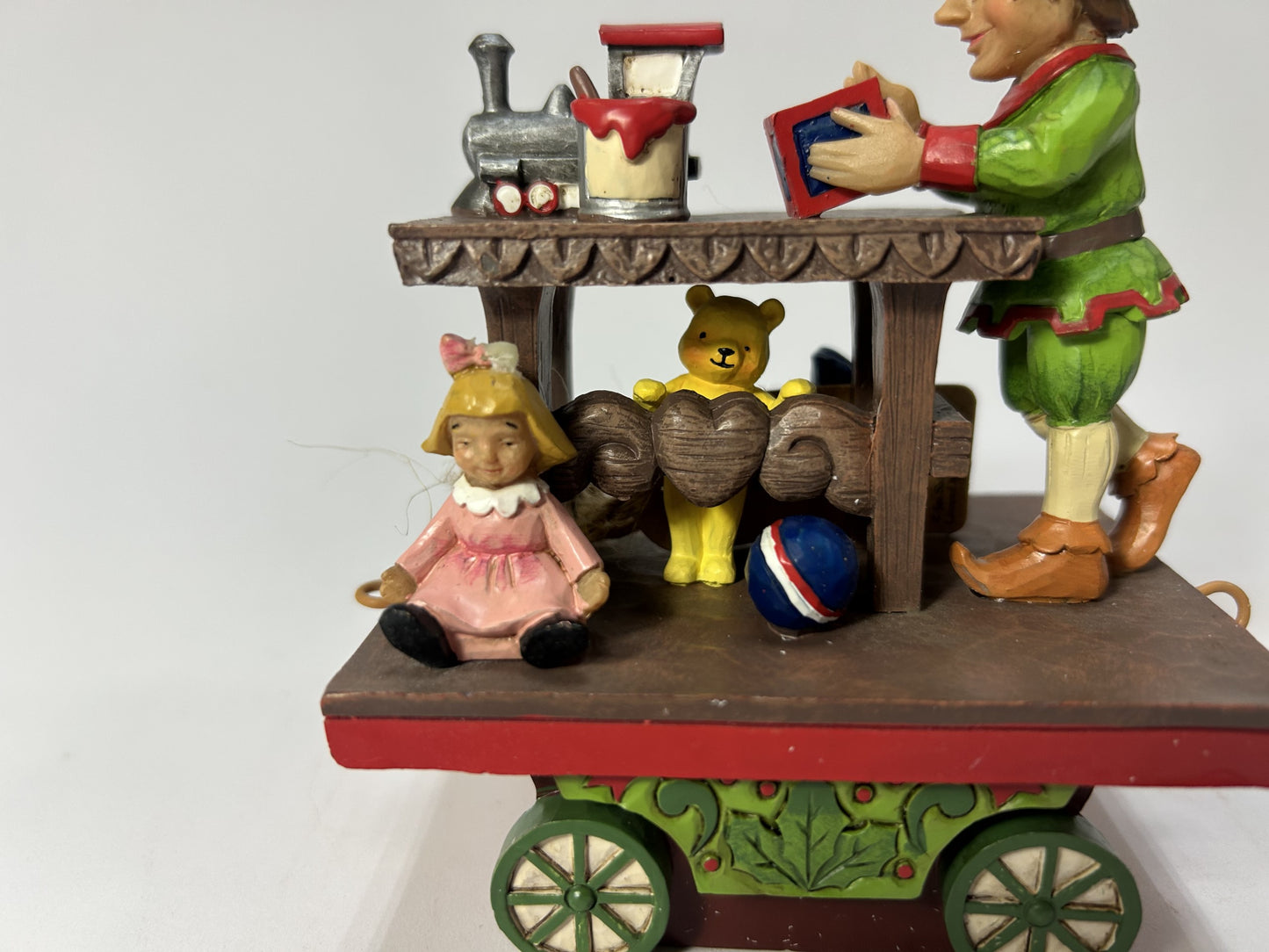 DAMAGED - Traveling From Toyland - Elf with Toys Train Car - Country N More Gifts