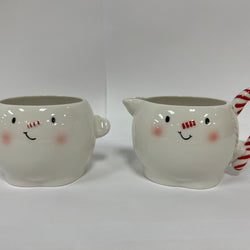 Snowman Candy Cane Creamer and Mug  - Country N More Gifts