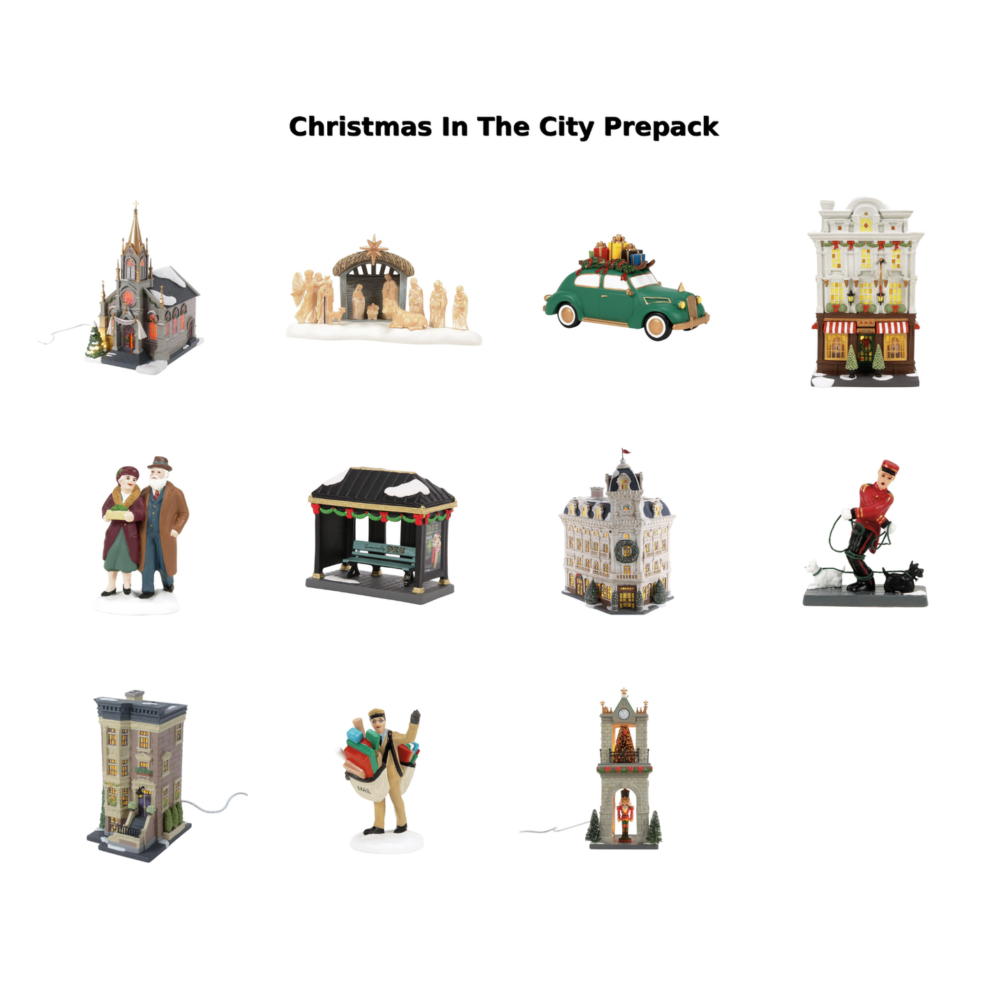 All New For 2026 Christmas In The City Lit Buildings and Accessories Bundle - Country N More Gifts