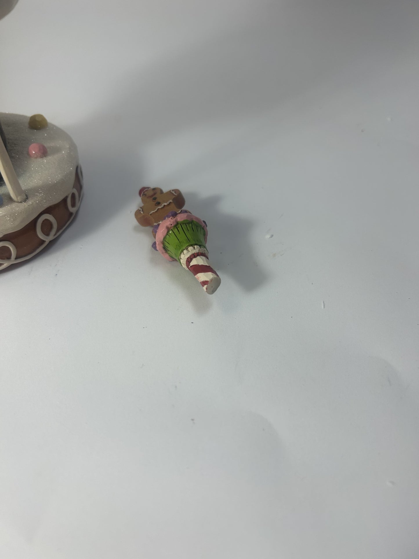 DAMAGED - Gingerbread Santa With Staff Figurine
