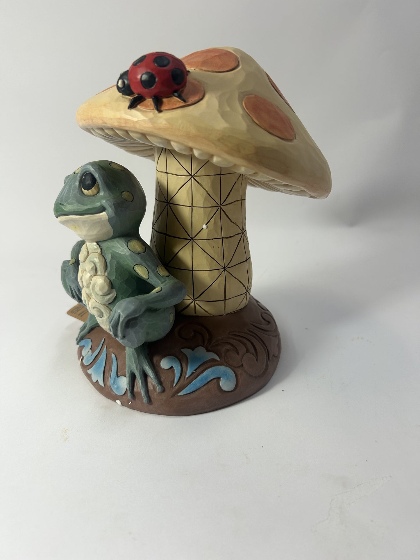 DAMAGED - A Frog's Life - Frog Leaning on Mushroom Fig