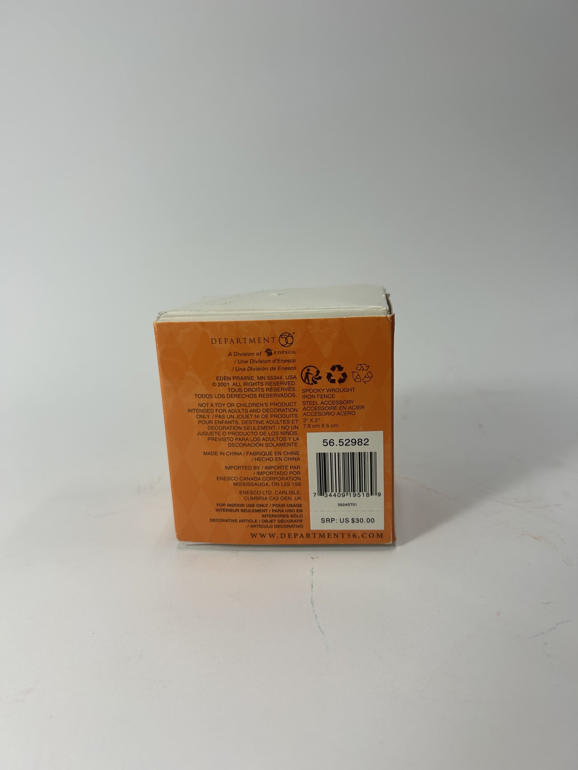 BOX DAMAGE - Spooky Wrought Iron Fence - Set of 6 - Country N More Gifts