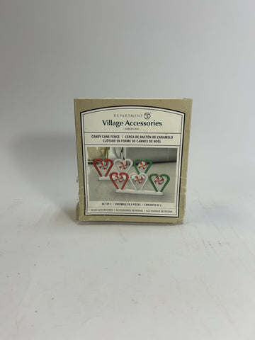 BOX DAMAGE - Candy Cane Fence Set of 2 - Country N More Gifts