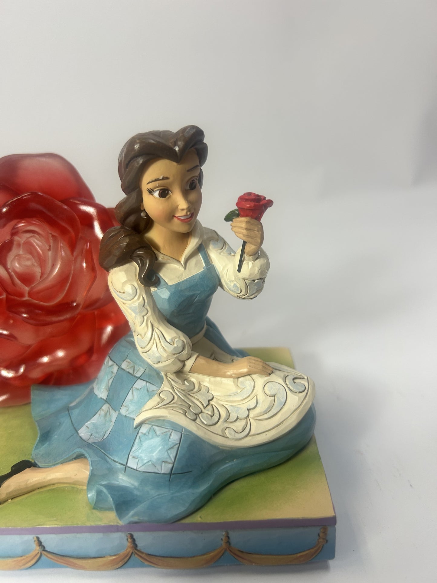 DAMAGED - An Enchanted Rose - Belle Clear Resin Rose