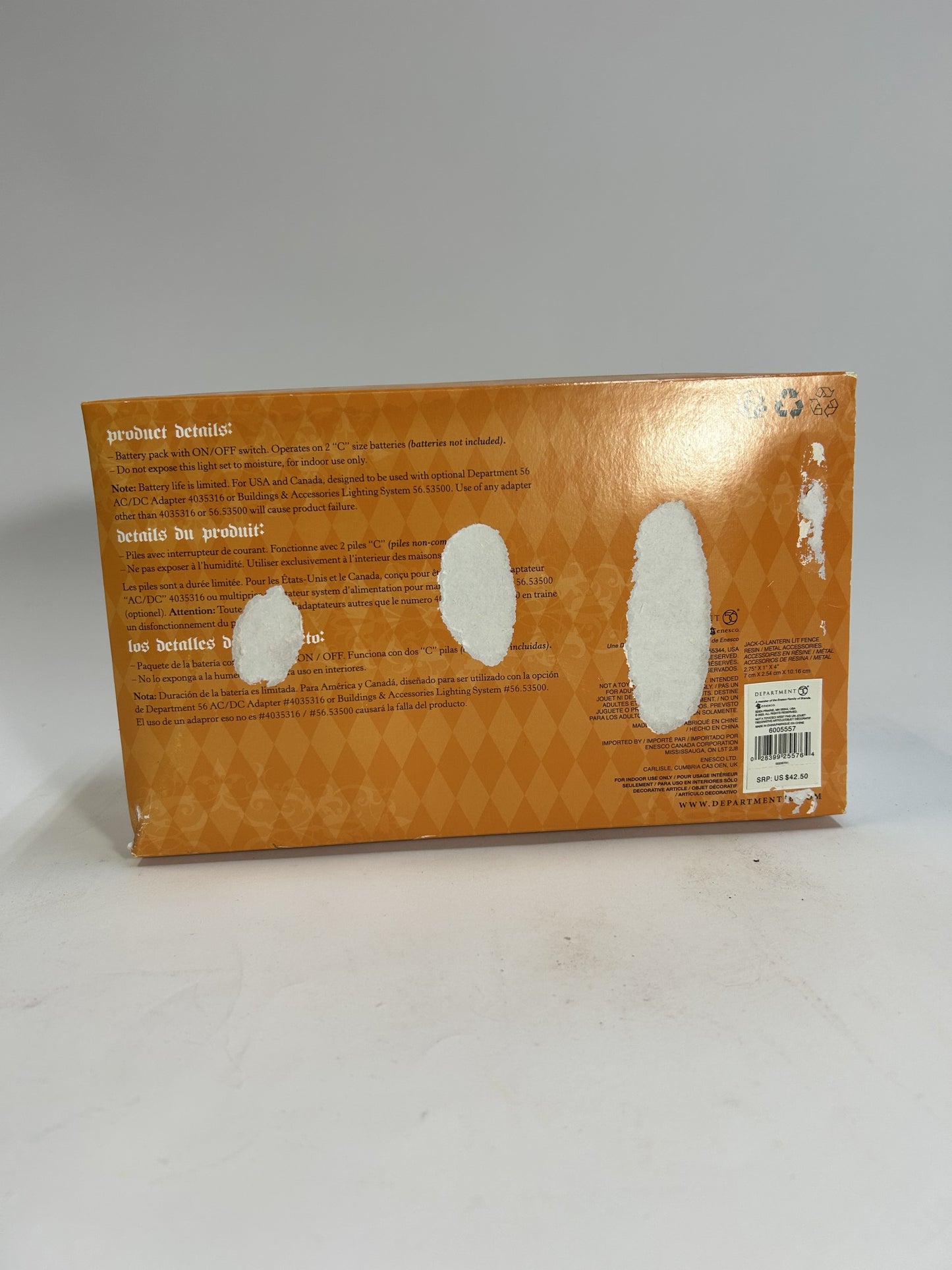 BOX DAMAGE - Jack-o-lantern Lit Fence - Country N More Gifts