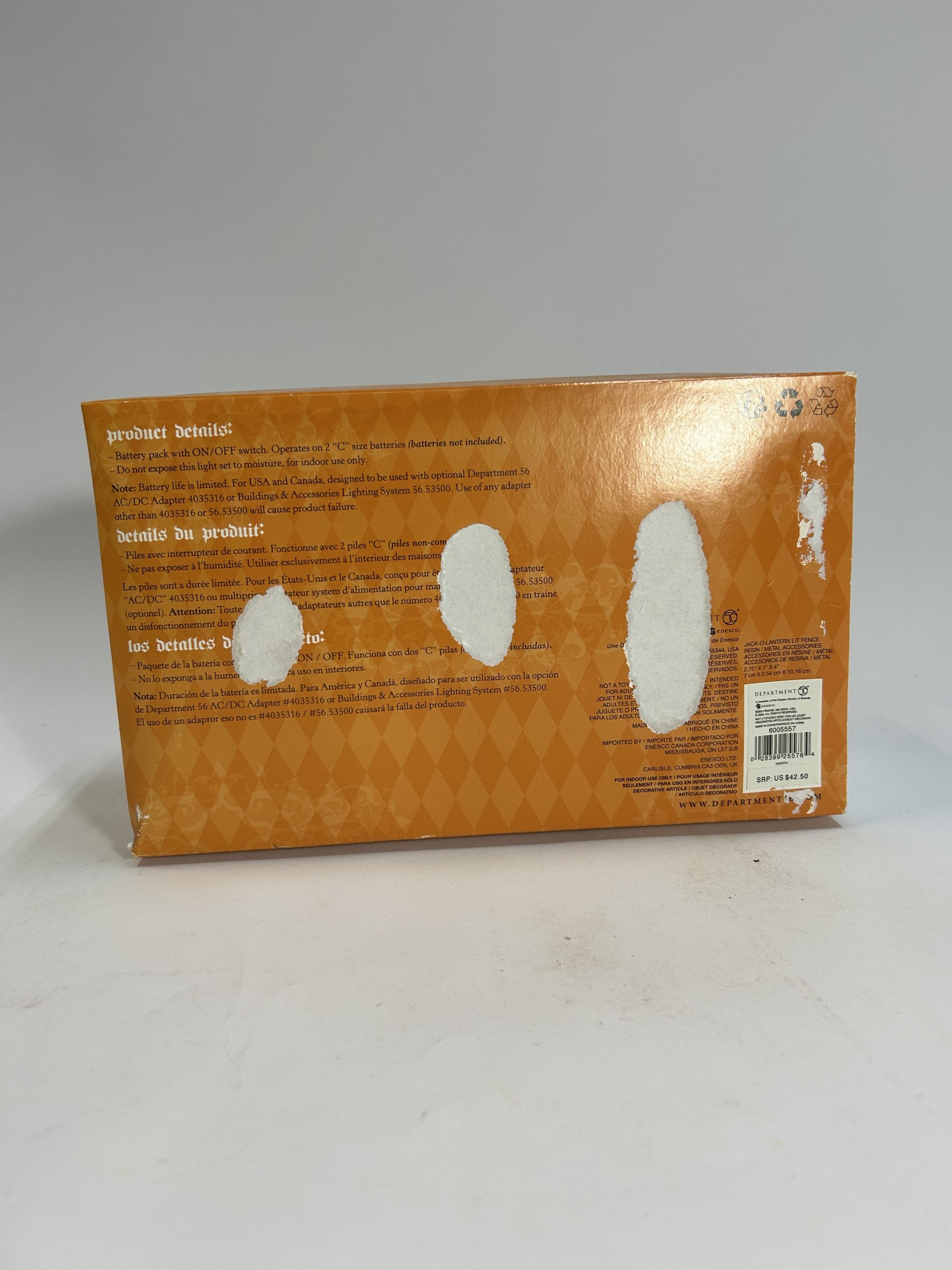 BOX DAMAGE - Jack-o-lantern Lit Fence - Country N More Gifts
