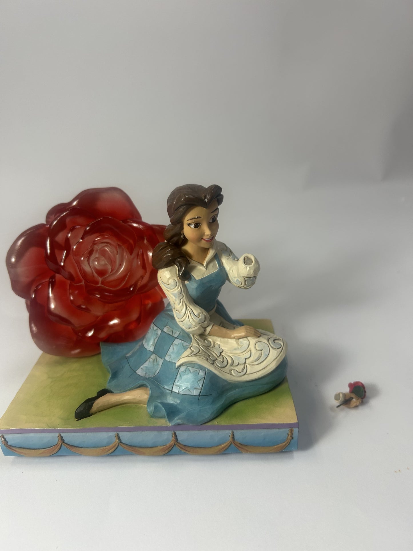 DAMAGED - An Enchanted Rose - Belle Clear Resin Rose