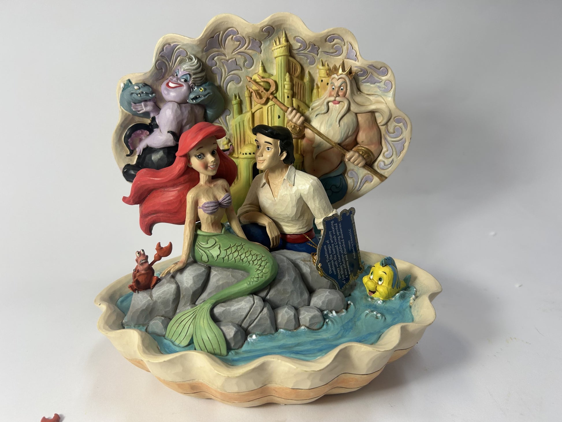 DAMAGED - Seashell Scenario - Little Mermaid Shell Scene - Country N More Gifts