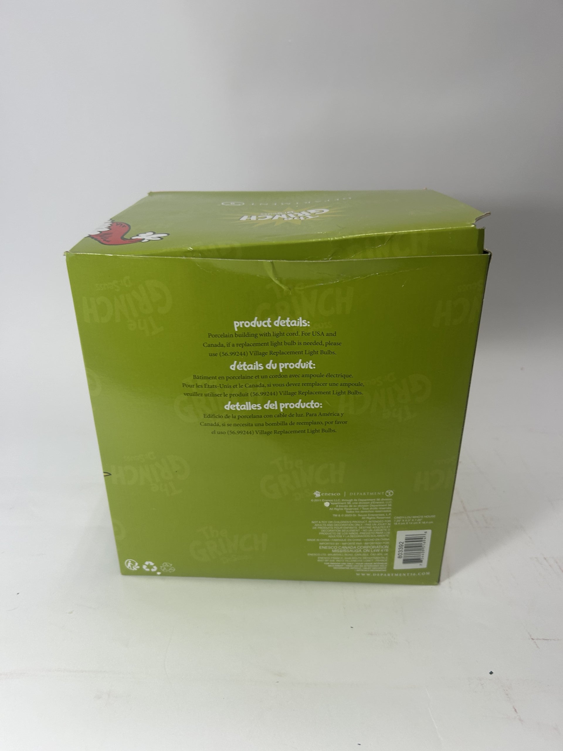 BOX DAMAGE - Cindy-Lou Who's House - Country N More Gifts