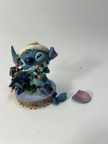 DAMAGED - Stitch Wrapped in Christmas Lights - Country N More Gifts