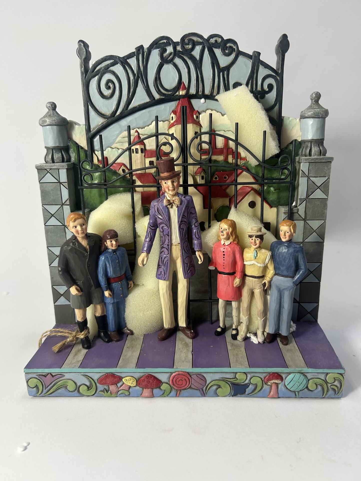 DAMAGED - The Adventure Begins - Willy Wonka with Children By Gate - Country N More Gifts