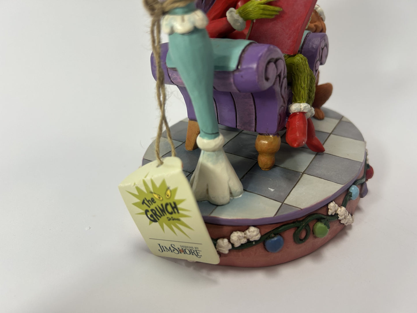 DAMAGED - Grinch in Chair with Lamp - Country N More Gifts