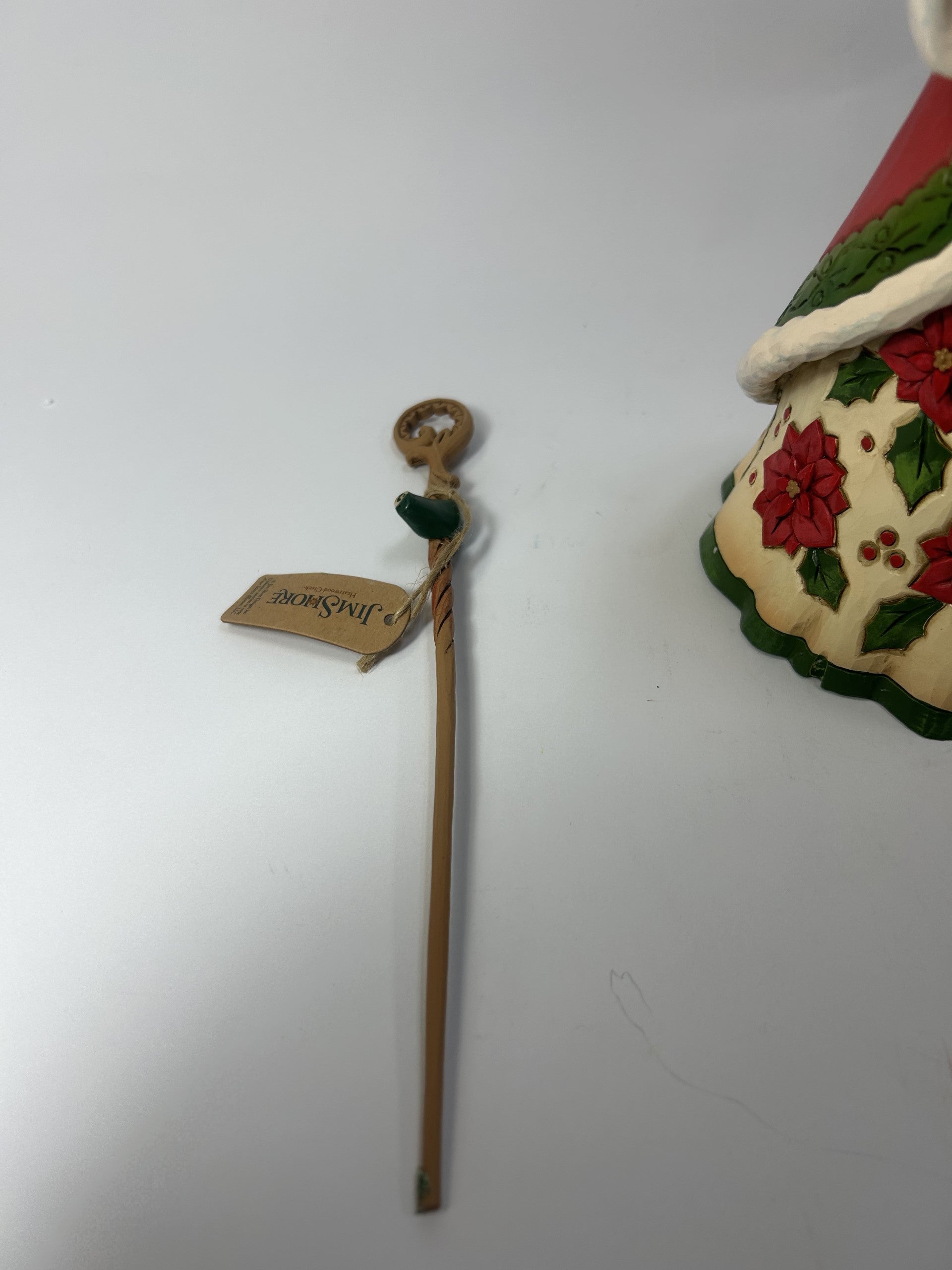 DAMAGED - Beautiful Christmas - Santa With Poinsettia - Country N More Gifts