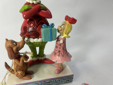 DAMAGED - Max & Cindy Giving Gift to Grinch - Country N More Gifts