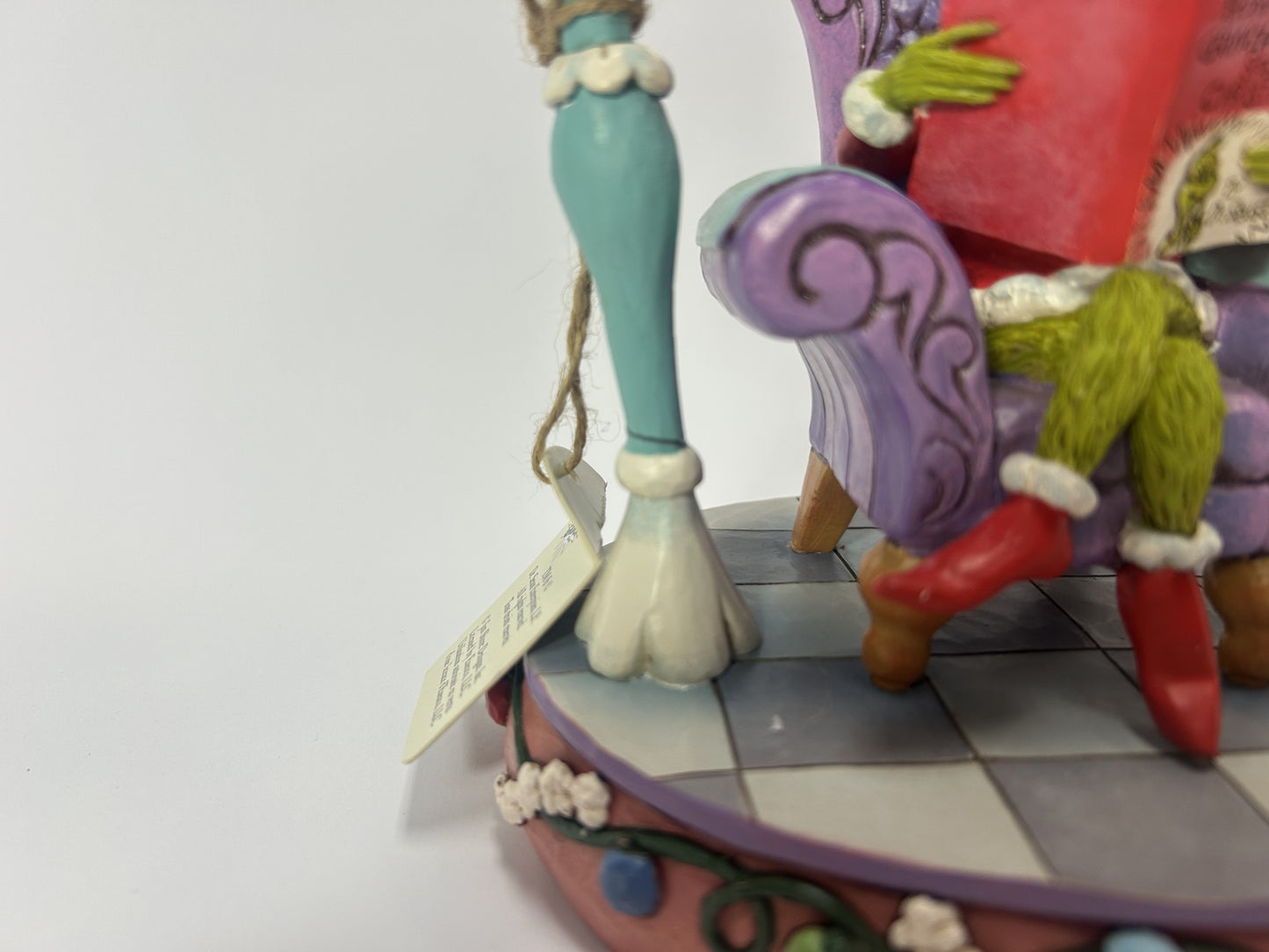DAMAGED - Grinch in Chair with Lamp - Country N More Gifts