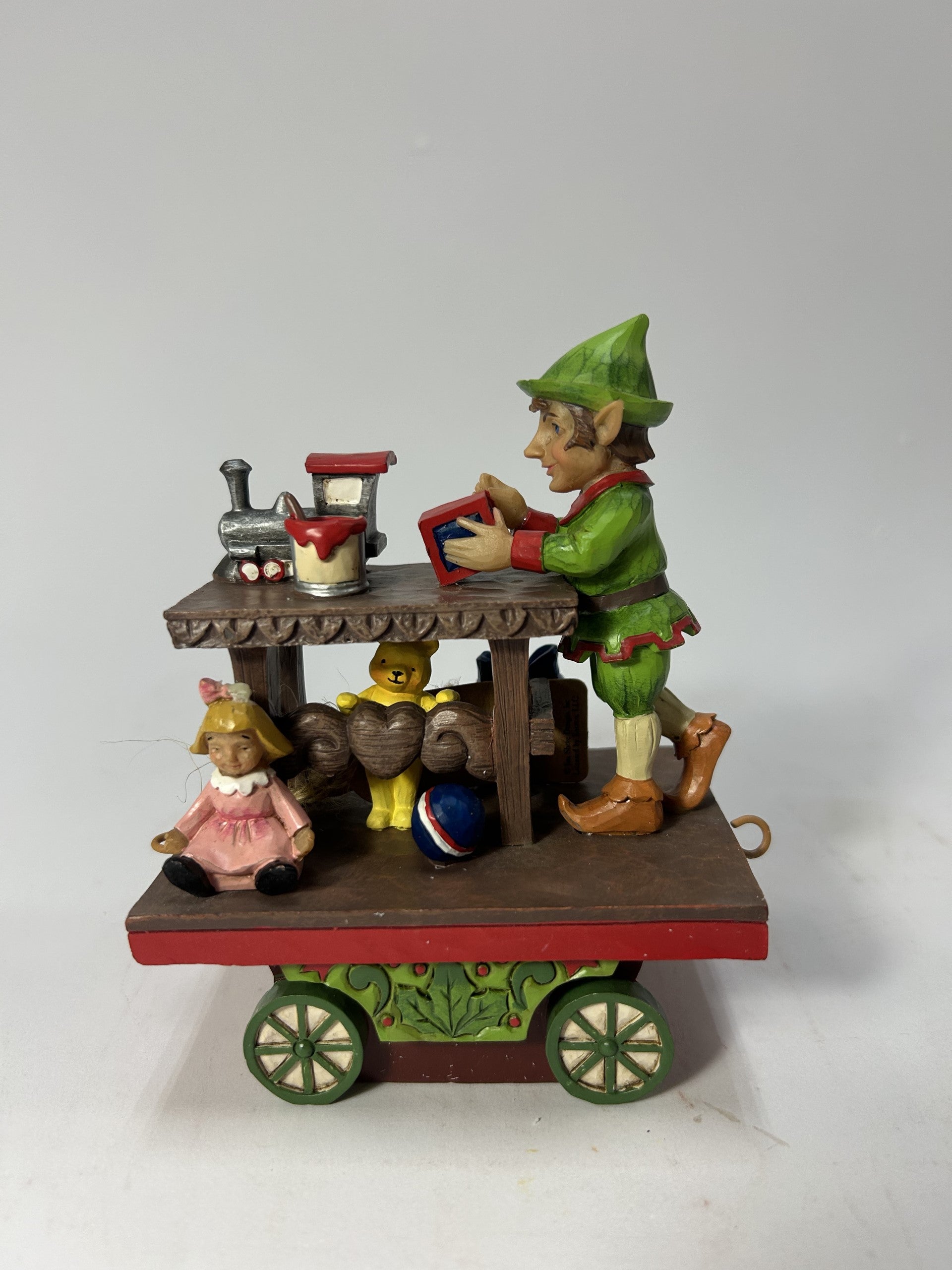 DAMAGED - Traveling From Toyland - Elf with Toys Train Car - Country N More Gifts
