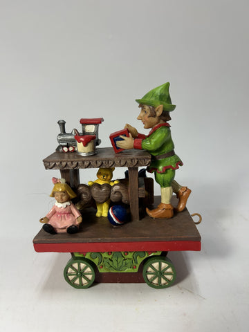 DAMAGED - Traveling From Toyland - Elf with Toys Train Car - Country N More Gifts