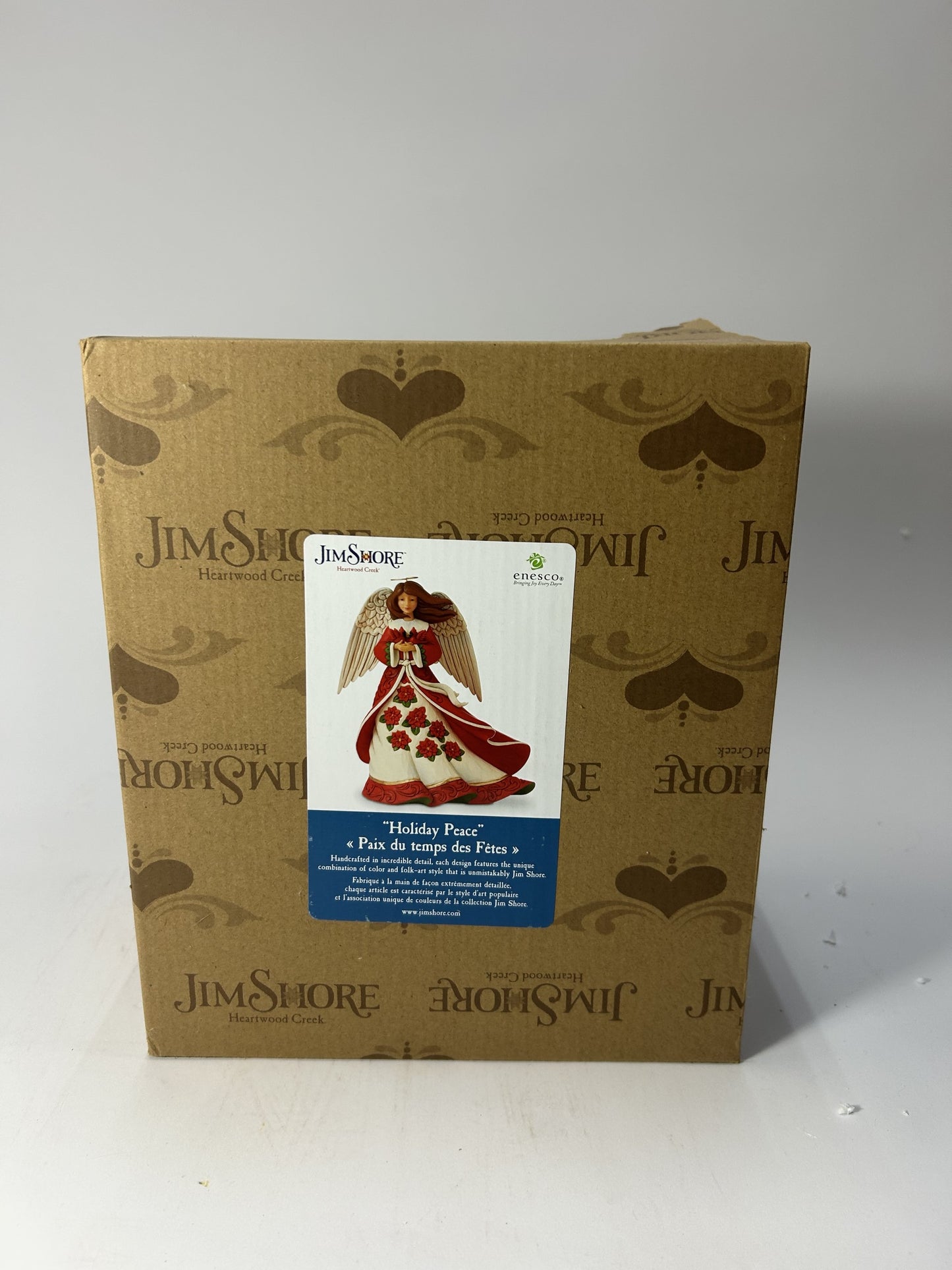 BOX DAMAGE - Holiday Peace - Red Christmas Angel Figurine - Country N More Gifts