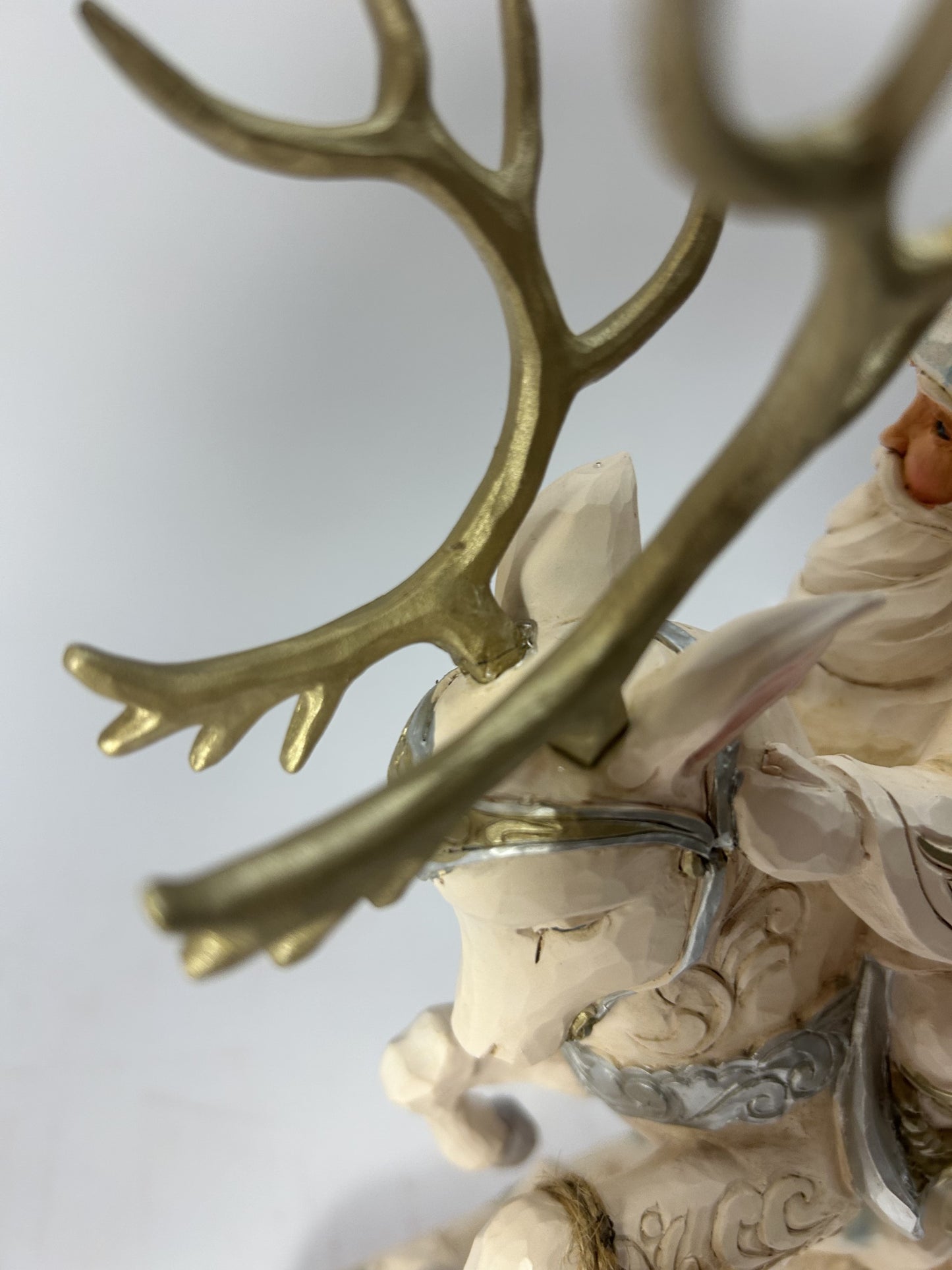 DAMAGED - Skyward Bound - Holiday Lustre Santa and Deer - Country N More Gifts