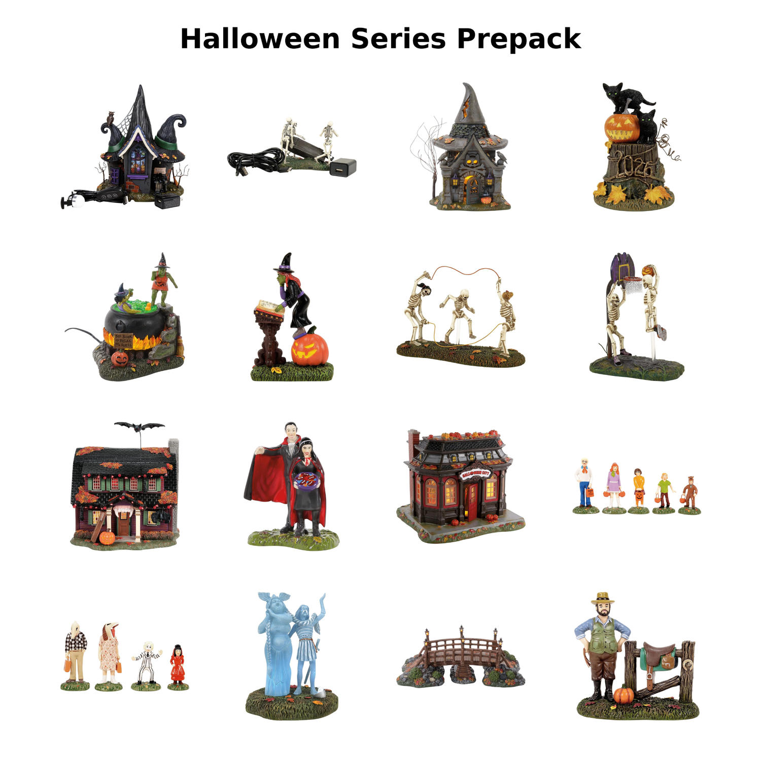 All New For 2026 Halloween Village Lit Buildings And Accessories Bundle - Country N More Gifts