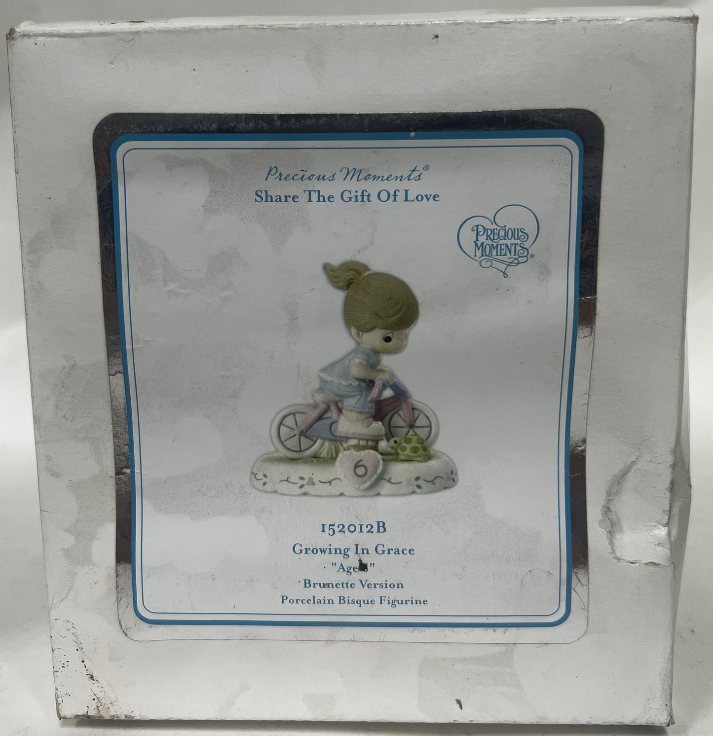 06 Age Six Brunette - Girl On Bicycle Age 6 - BOX DAMAGE  - Country N More Gifts