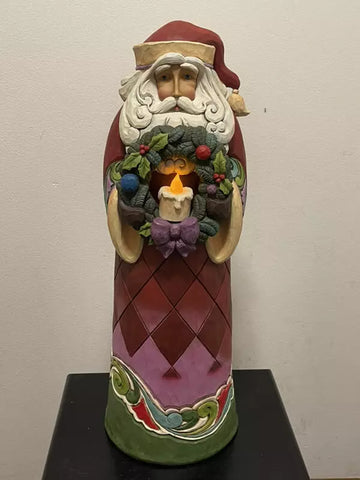 Santa With Wreath 26 Inch - Country N More Gifts