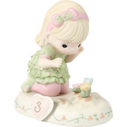 03 Age Three Blonde - Girl With Flowers Age 3  - Country N More Gifts