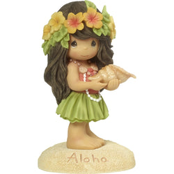 Aloha - Hawaiian Girl Resin Figurine  - Country N More Gifts