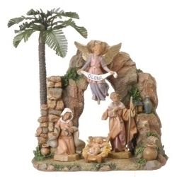 4 pc Figure Set with Grotto