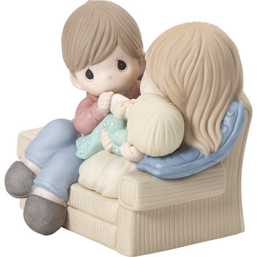 NO BOX - Baby Makes Love Stronger - Couple On Couch With New Baby - Country N More Gifts