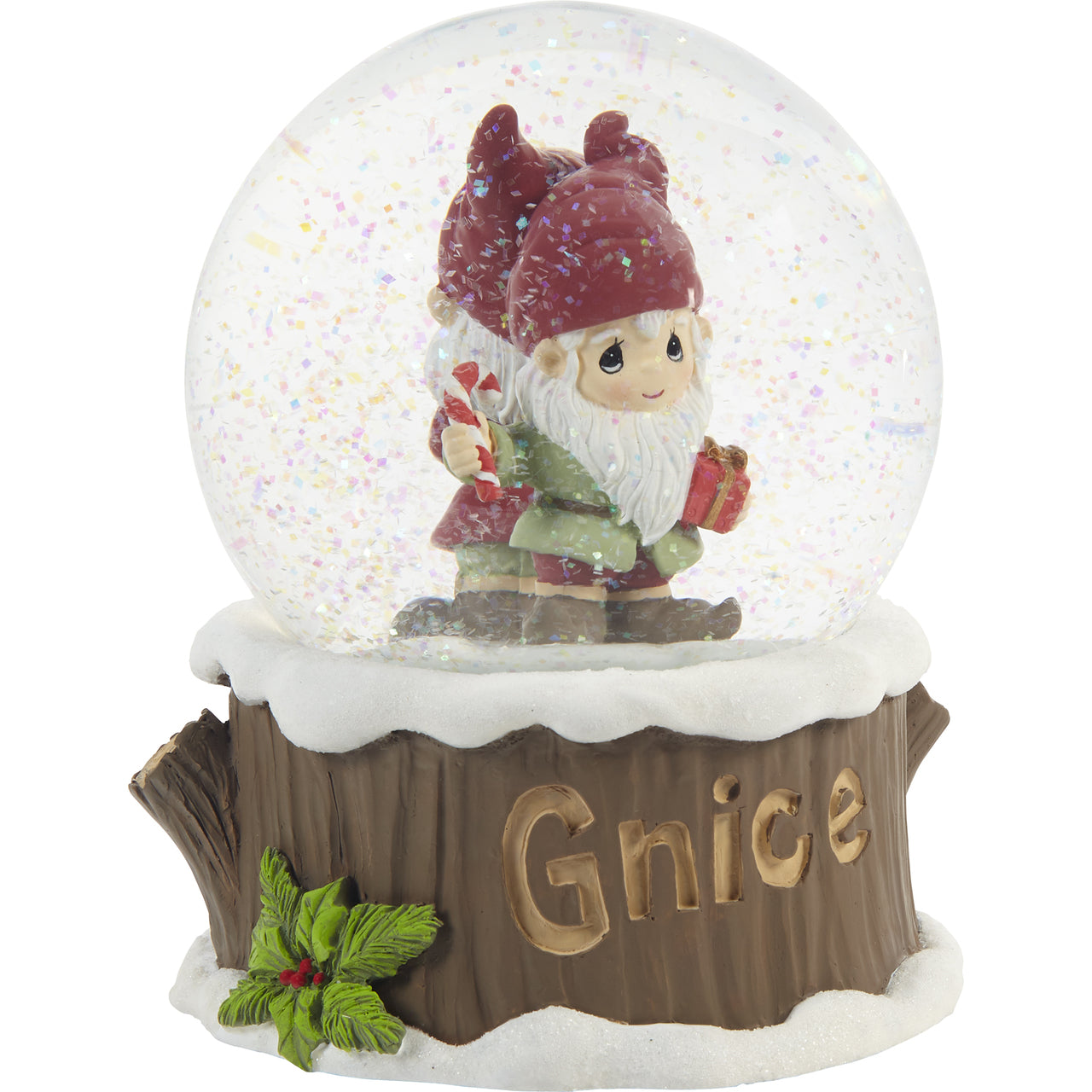 Gnaughty Or Gnice Musical Snow Globe  - Country N More Gifts