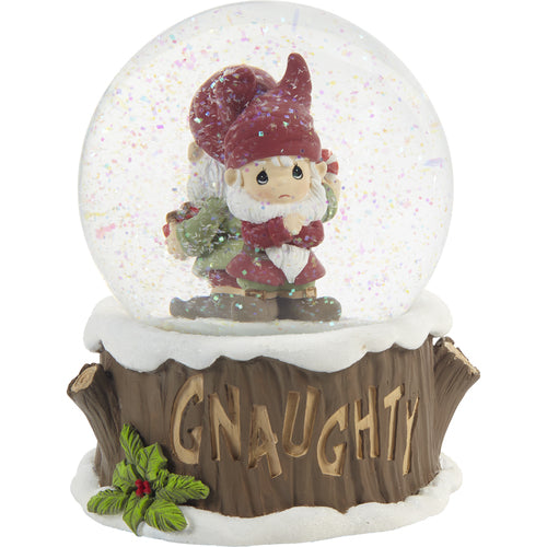 Gnaughty Or Gnice Musical Snow Globe  - Country N More Gifts