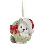 Wreathed In Christmas Joy 2022 Dated Dog Ornament  - Country N More Gifts