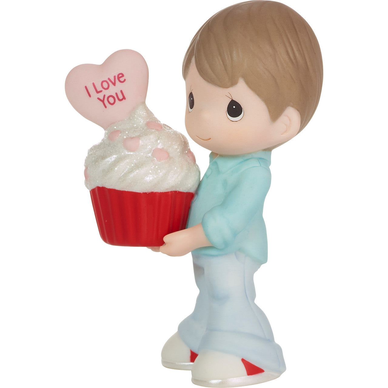You Bake Me Happy Brunette Boy holding cupcake  - Country N More Gifts