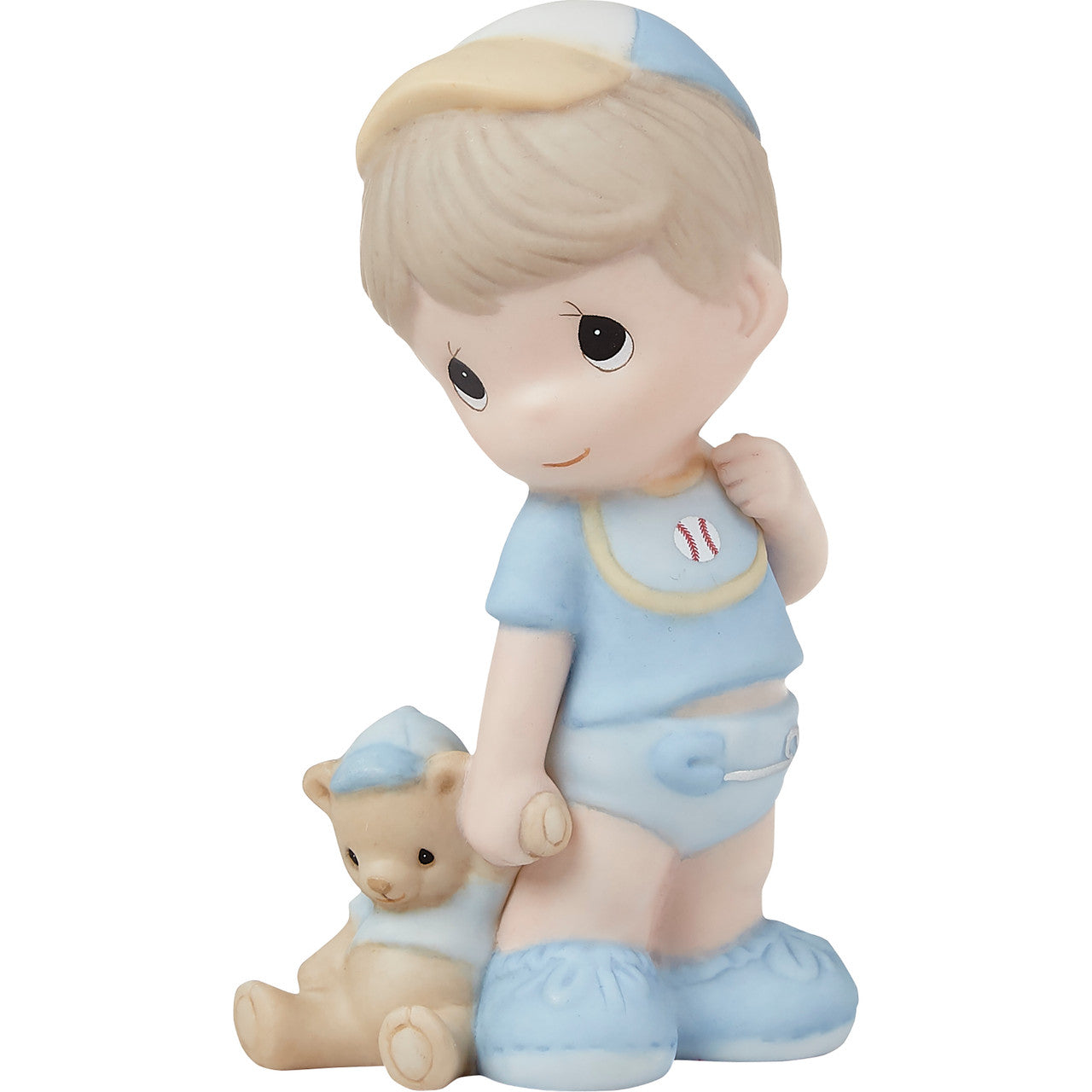 BOX DAMAGE - Oh Boy! with Teddy Bear Figurine - Country N More Gifts
