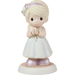 Blessings On Your First Communion Girl - Blonde Hair, Light Skin  - Country N More Gifts