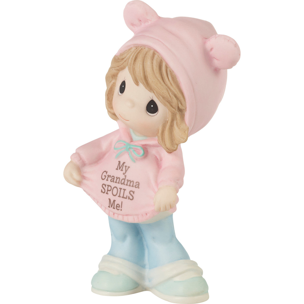 My Grandma Spoils Me Brunette Hair/Light Skin Girl Figurine  - Country N More Gifts