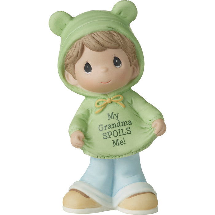 My Grandma Spoils Me Brunette Hair/Medium Skin Boy Figurine
