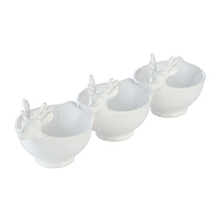 White Deer Divided Bowl  - Country N More Gifts