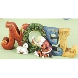 Santa Kneeling By Baby Jesus  - Country N More Gifts
