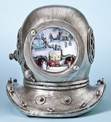 Silver Diving Helmet