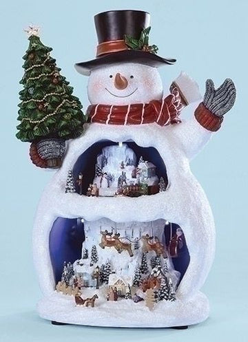 Snowman With Snow Scene  - Country N More Gifts